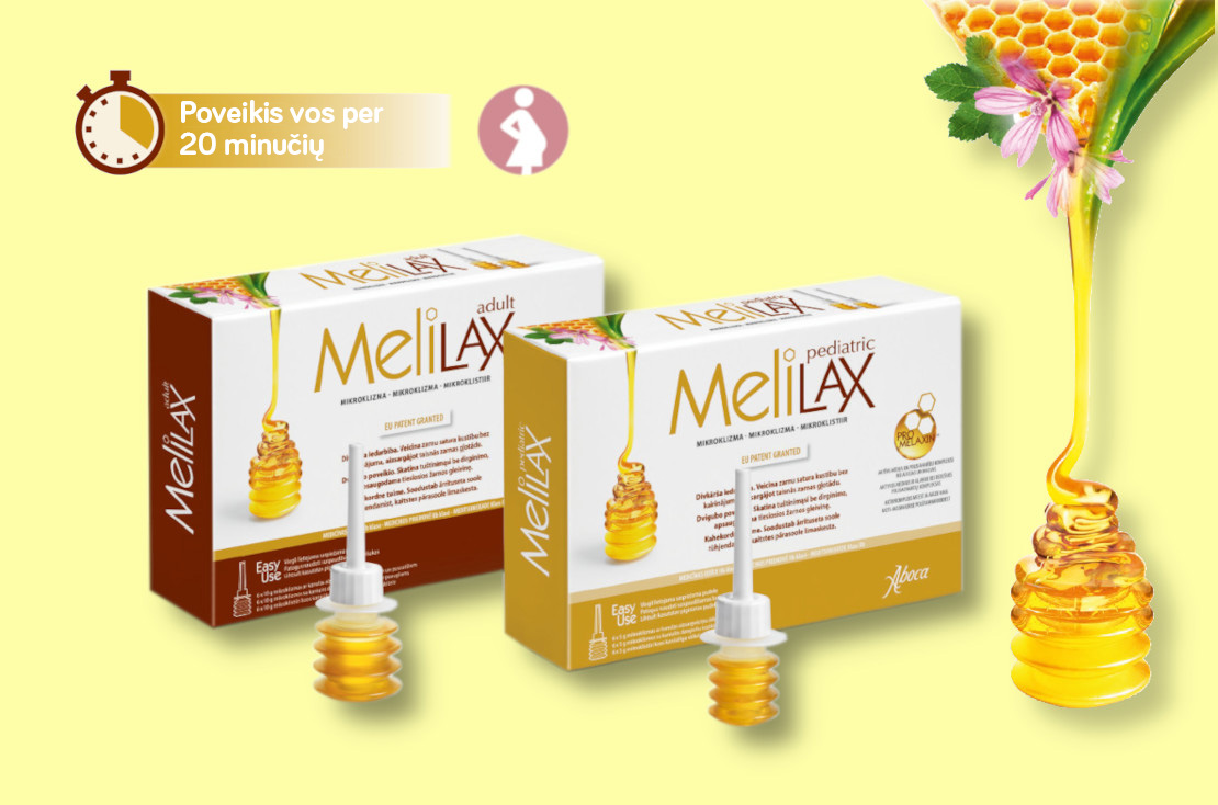 Melilax pasižymi subalansuotu poveikiu, skatinančiu šalinimą bei raminančiu tiesiosios žarnos gleivinę.
